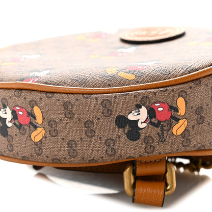 Gucci X DISNEY Mini Vintage GG Supreme Monogram Mickey Mouse Round Backpack Beige Vintage Sun Oil 10 of 12