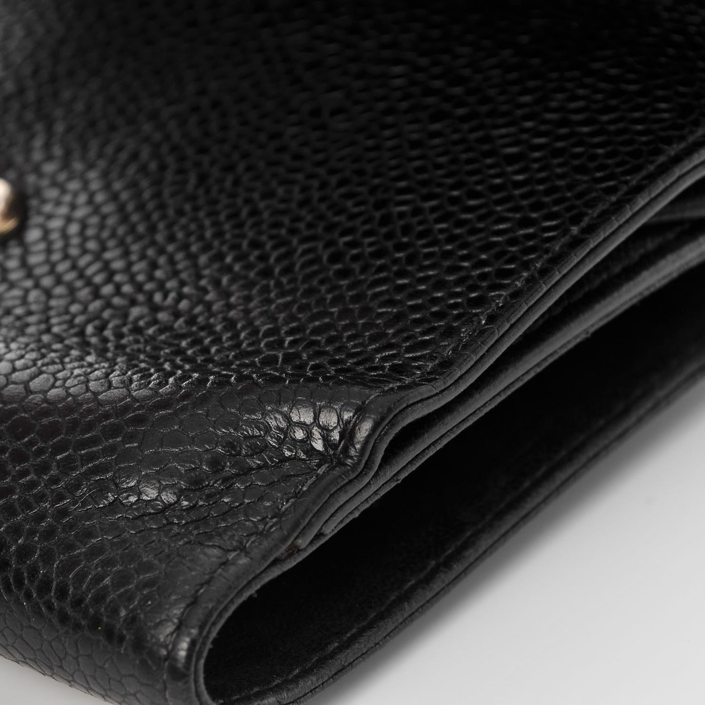 Caviar Timeless CC Compact French Wallet Black