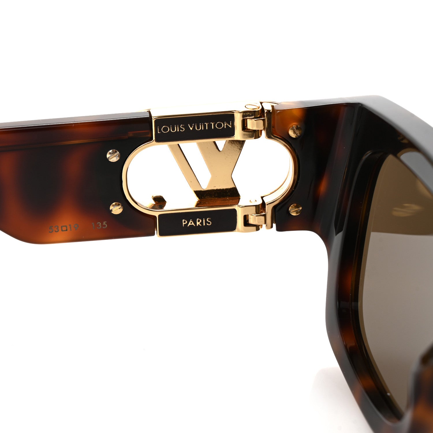 Louis Vuitton Acetate LV Link Square Sunglasses Z1479W Dark Tortoise 6 of 7
