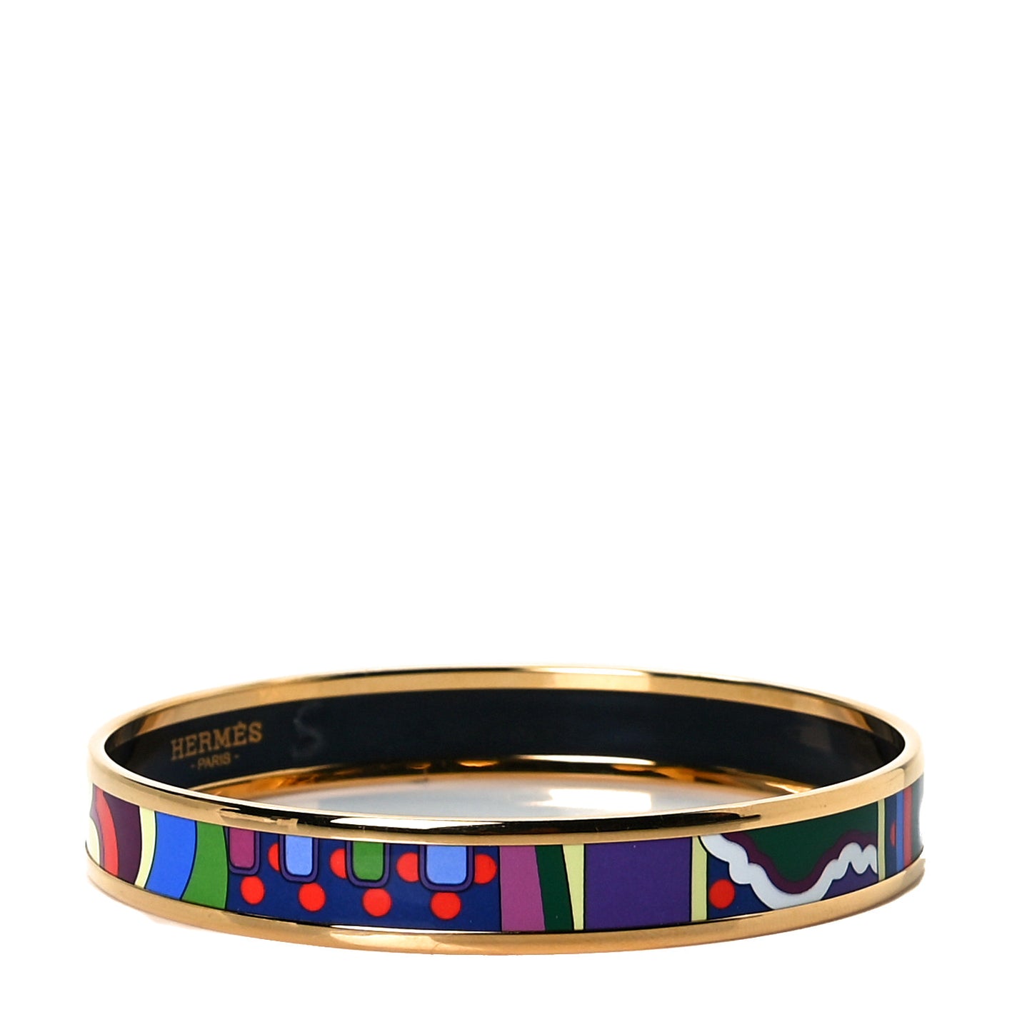 Enamel Printed Narrow Faubourg Rainbow Bracelet 70 Au Paradis