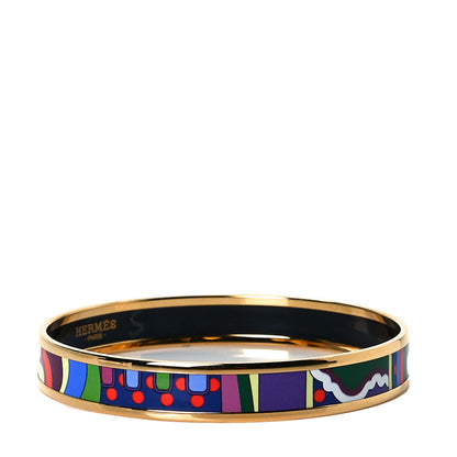 Hermes Enamel Printed Narrow Faubourg Rainbow Bracelet 70 Au Paradis 5 of 5