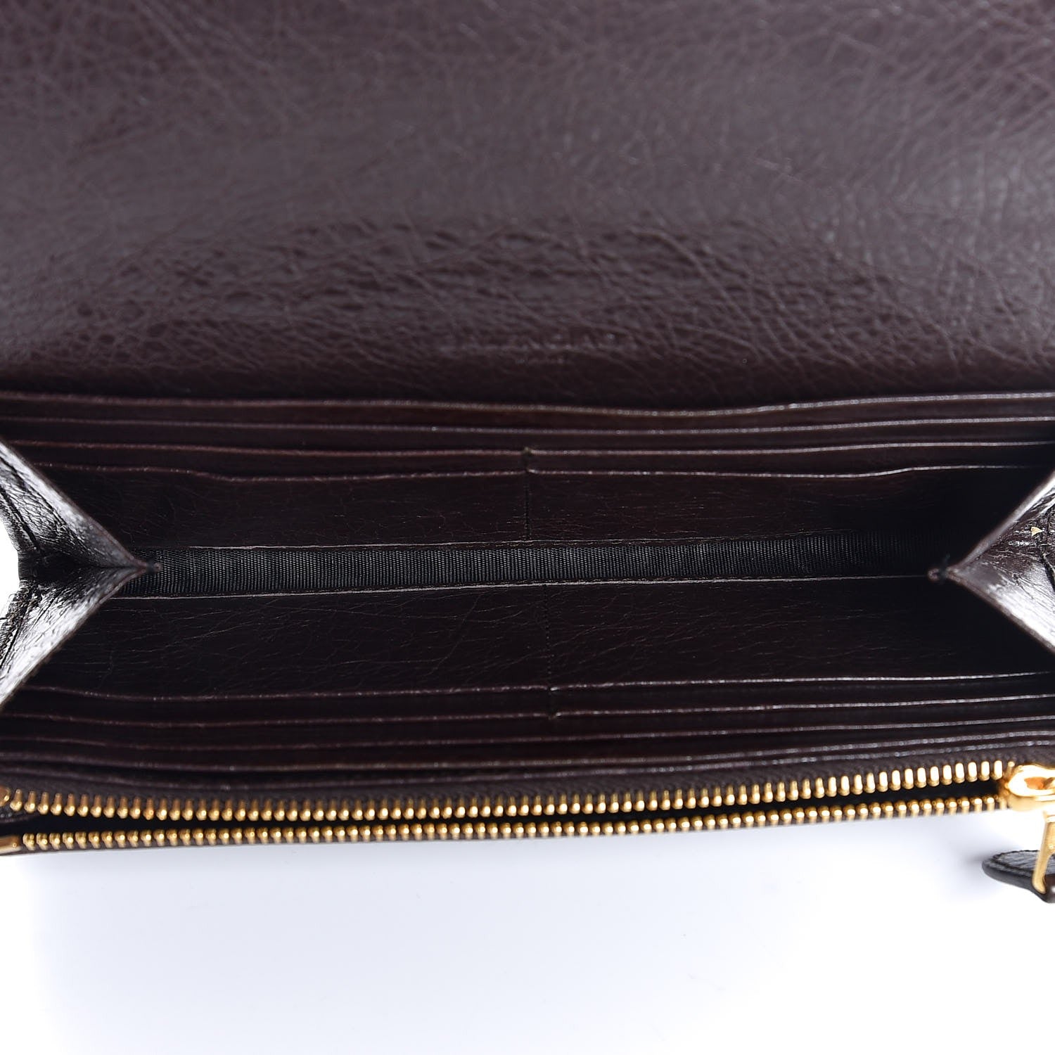 Balenciaga Agneau Giant 12 Gold Hardware Money Wallet Charbon 5 of 6