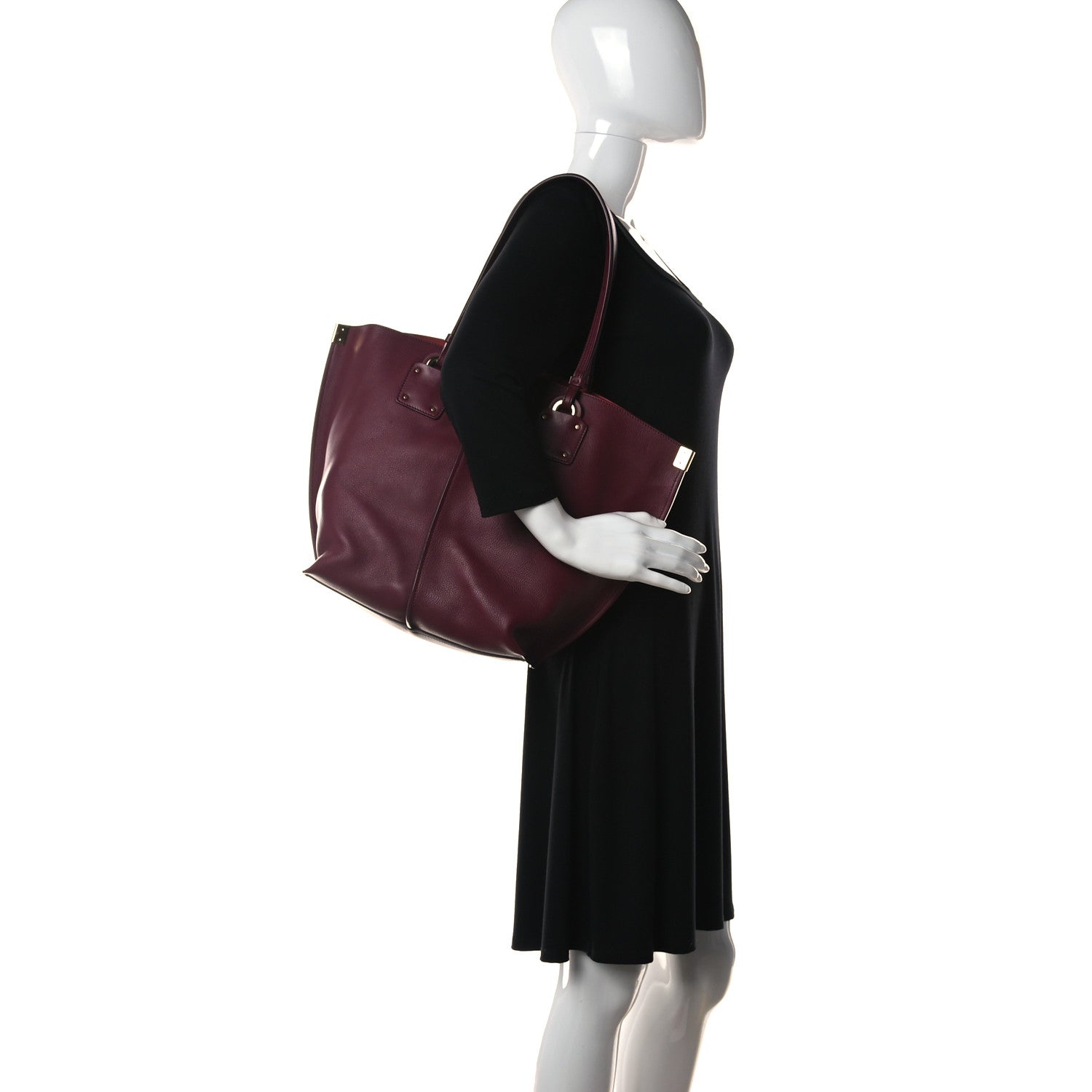 Chloe Smooth Calfskin Medium Vick Tote Burnt Mahogany 2 of 13