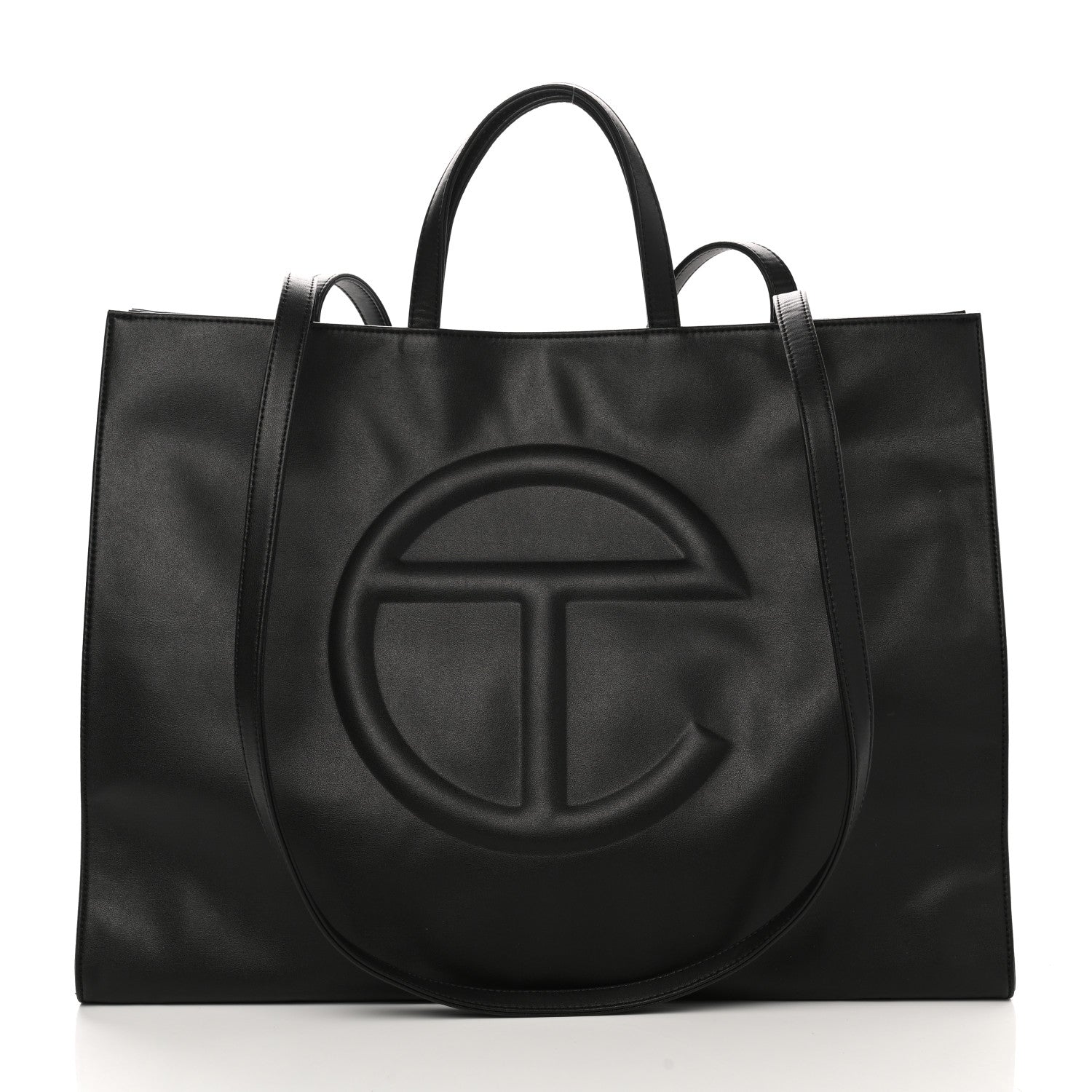 Telfar Vegan Leather Large Shopping Bag Black 1 of 19