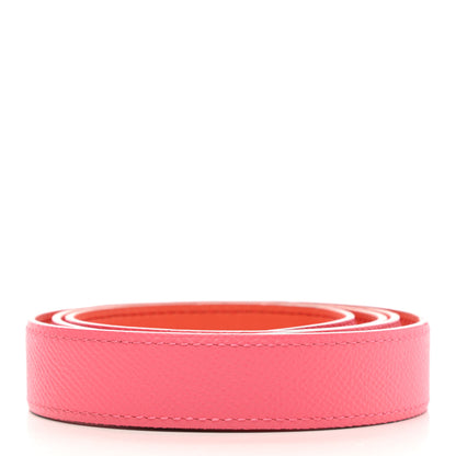 Hermes Swift Epsom 24mm Belt Strap 90 Orange Poppy Rose Azalee 2 of 6