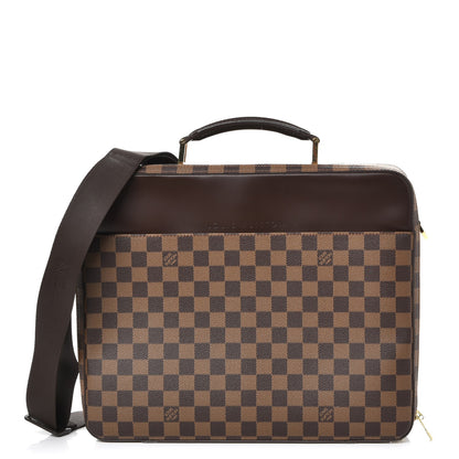 Louis Vuitton Damier Ebene Porte Ordinateur Sabana Computer Case 1 of 7