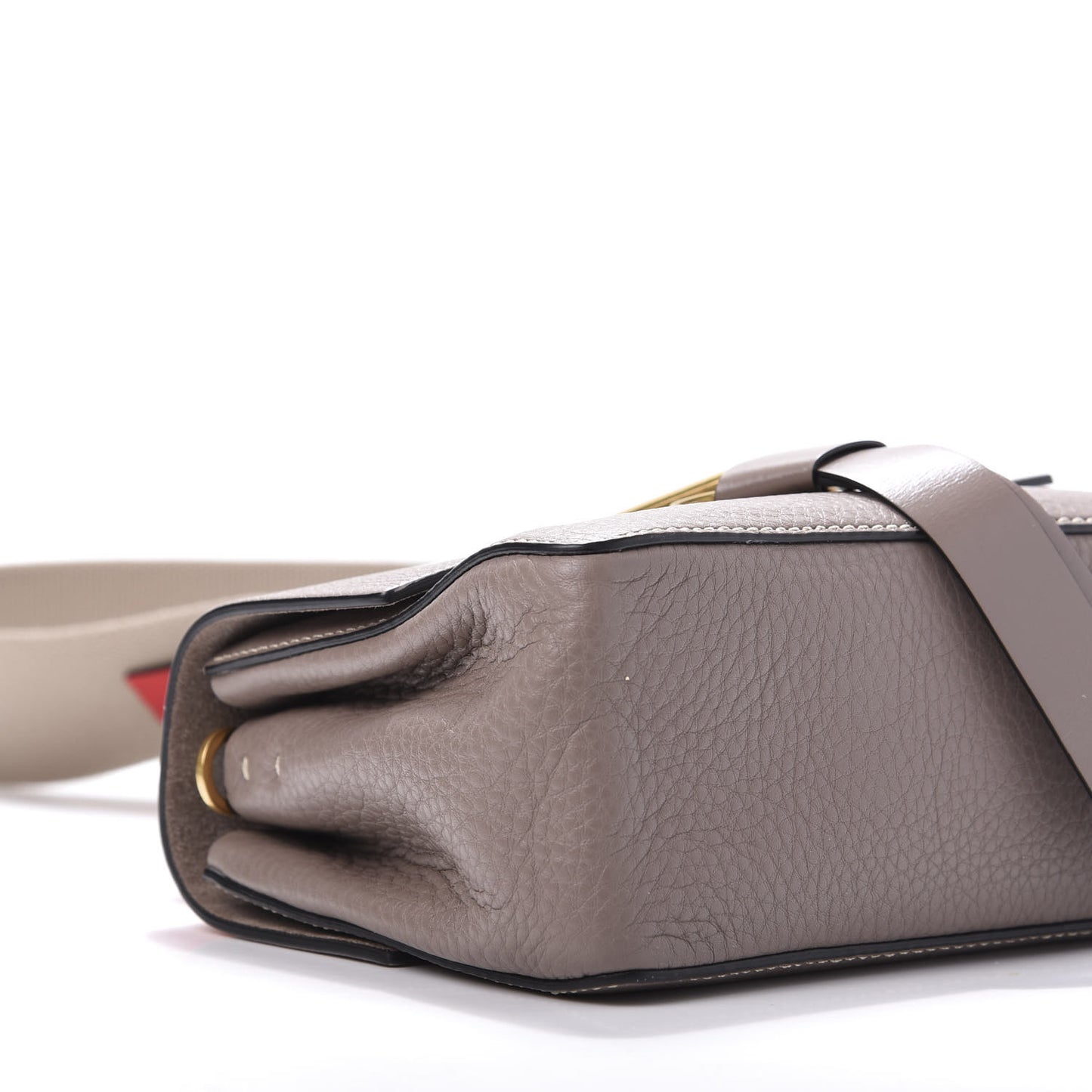 Grainy Calfskin Mini Vring Shoulder Bag Clay