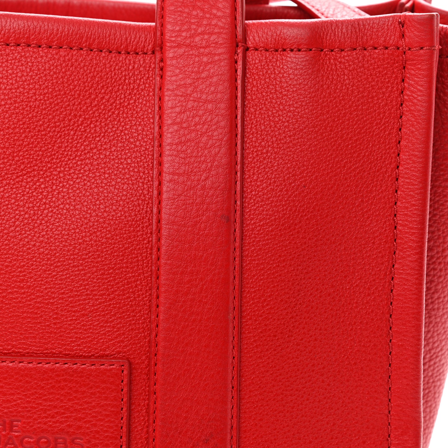 Grained Calfskin Medium The Tote Bag True Red