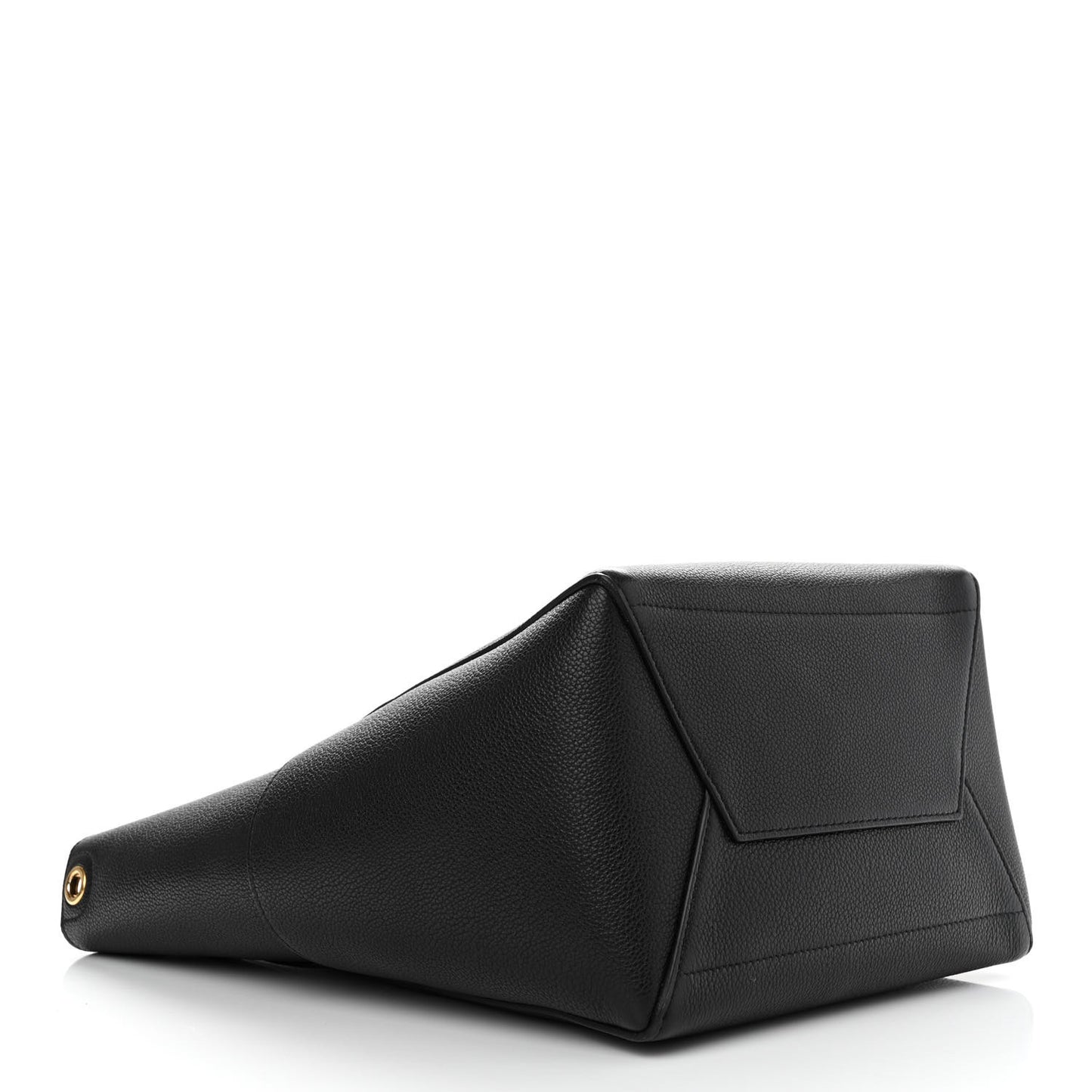 Soft Grained Calfskin Sangle Bucket Bag Black