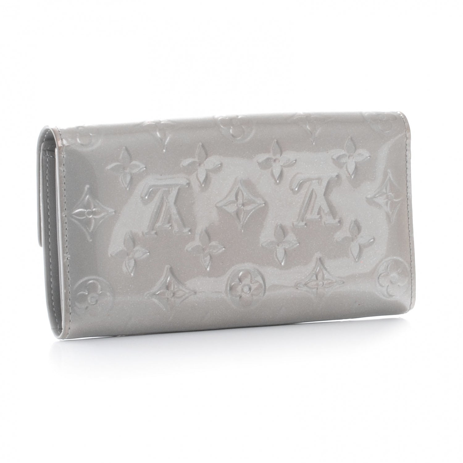 Louis Vuitton Vernis Sarah Wallet Gris Art Deco 3 of 9