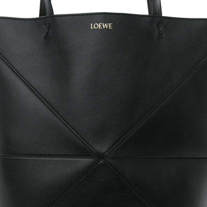 Loewe Shiny Calfskin Medium Puzzle Fold Tote Black 7 of 12