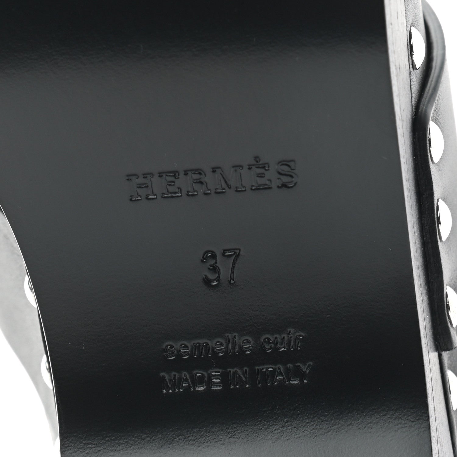 Hermes Calfskin Calya Mules 37 Black 6 of 8