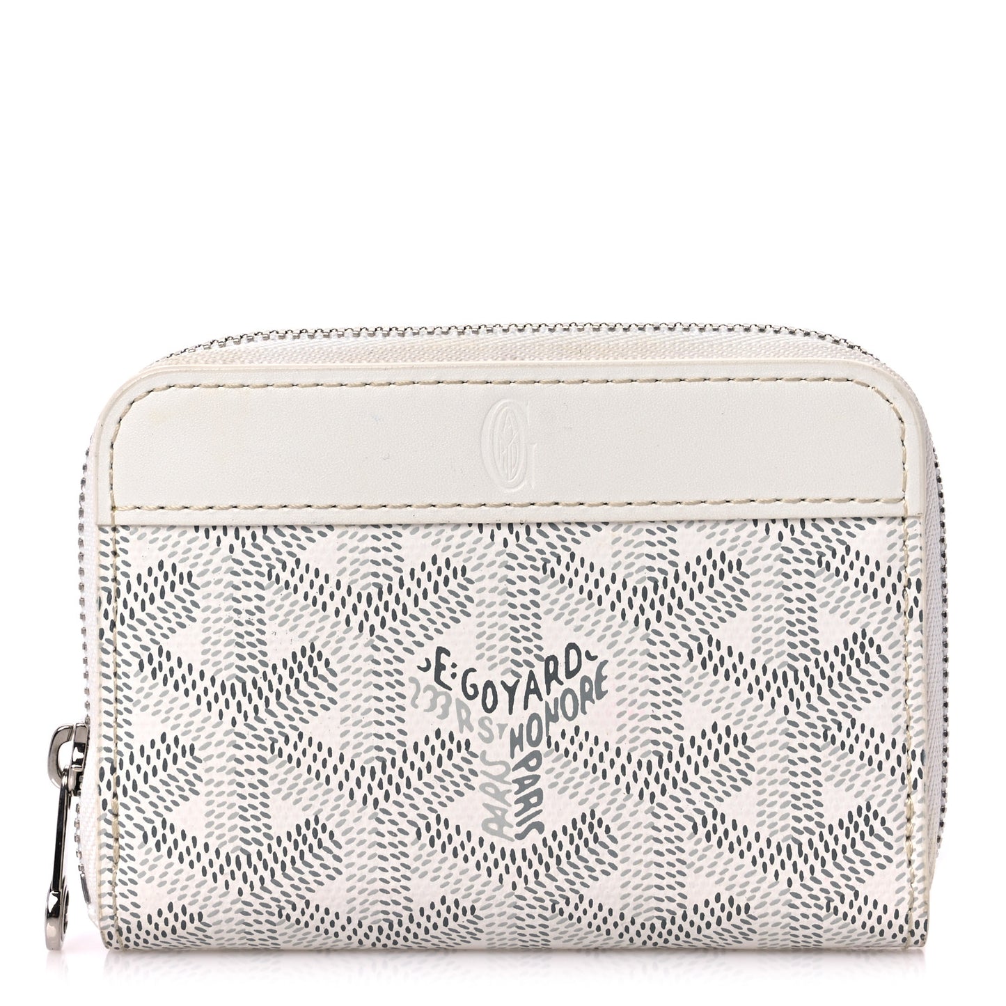 Goyardine Compact Wallet White