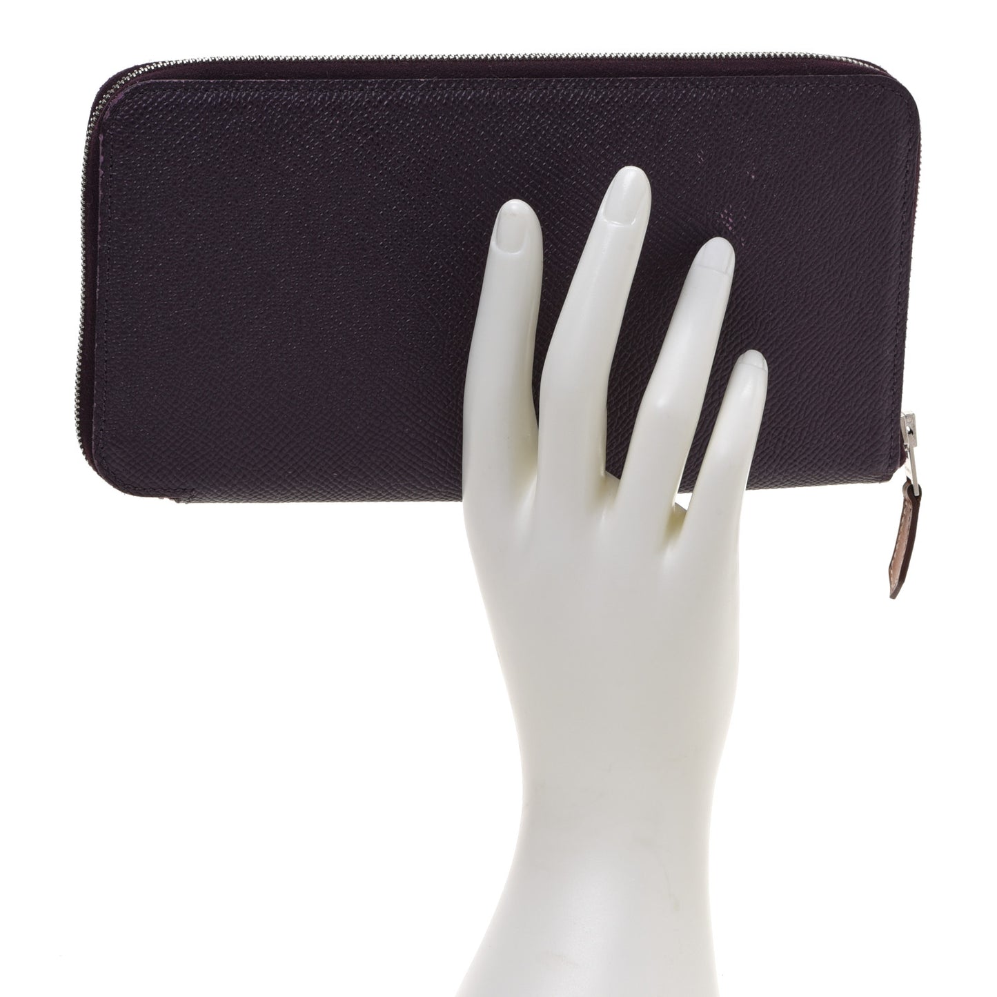 Epsom Silk'In Wallet Raisin