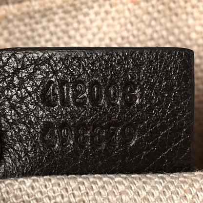 Gucci Textured Calfskin Web Small Webby Bee Shoulder Bag Brown Coffee 7 of 14