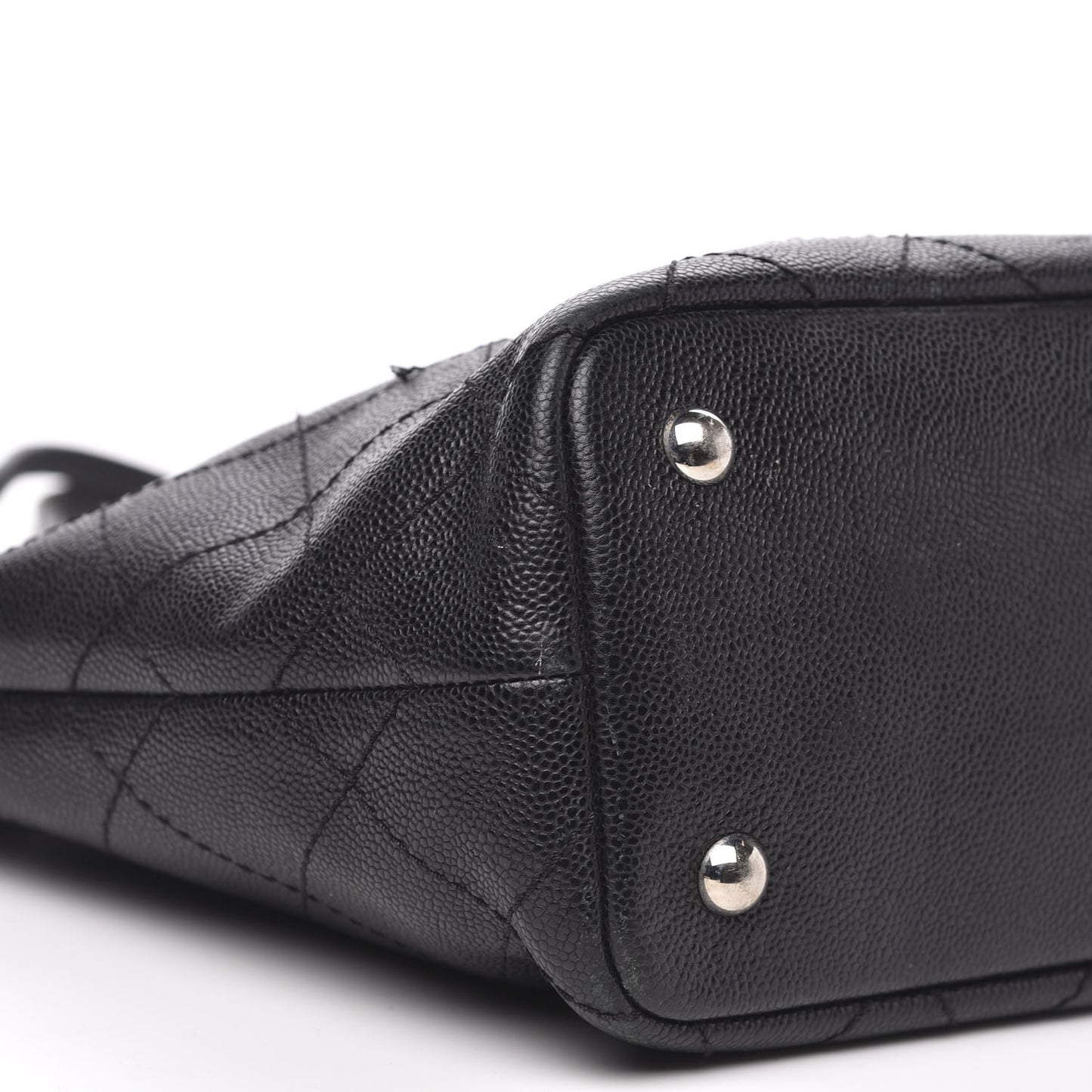 Grained Calfskin Shopping Fever Tote Black