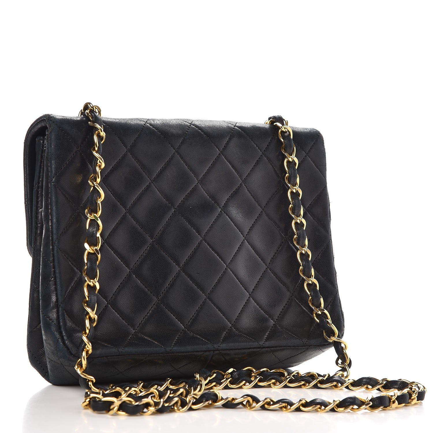 Chanel Lambskin Quilted Mini Square Flap Bag Navy 3 of 18