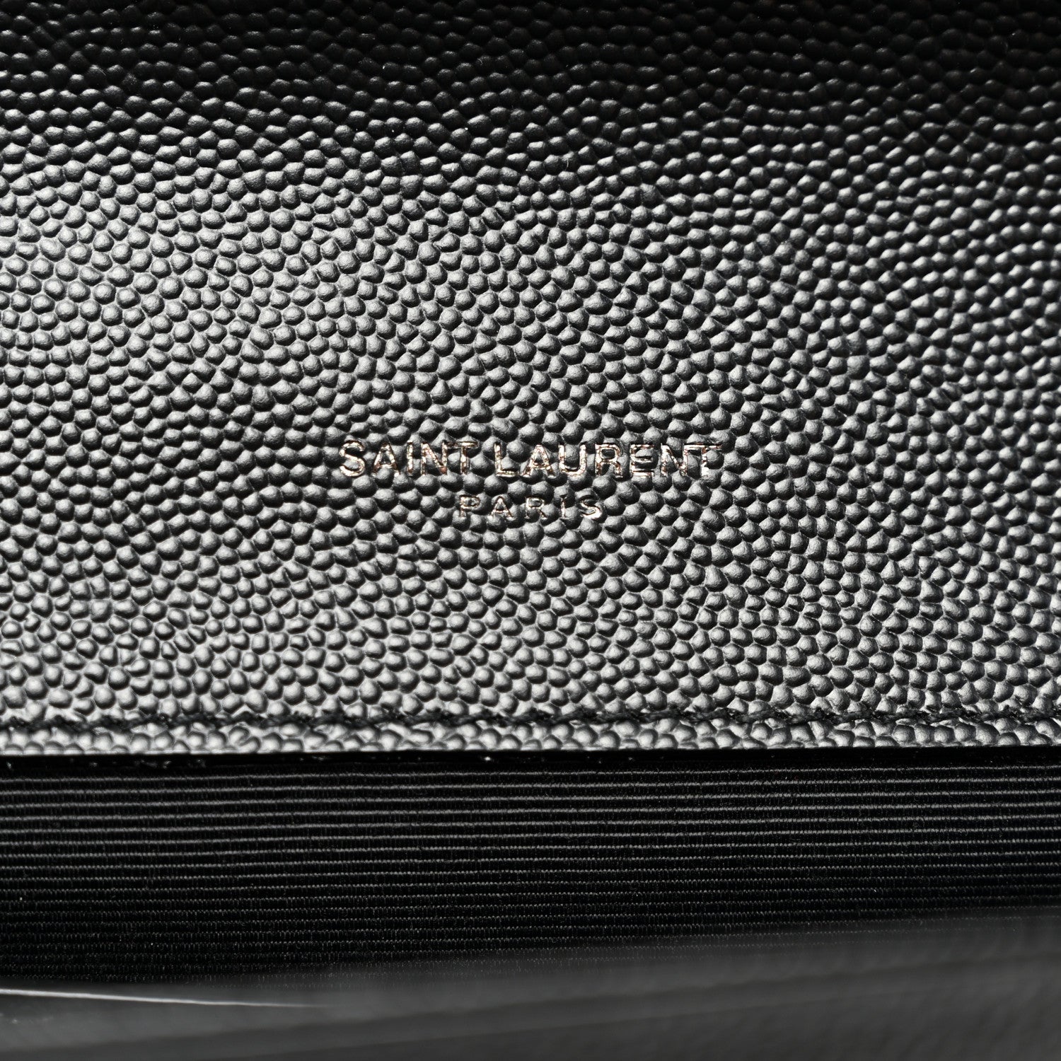 Saint Laurent Grain De Poudre Monochrome Monogram Cassandre Clutch Black 6 of 7