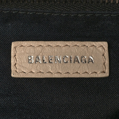Balenciaga Agneau Classic Silver Hardware S City Logo Strap Light Beige Black 6 of 15