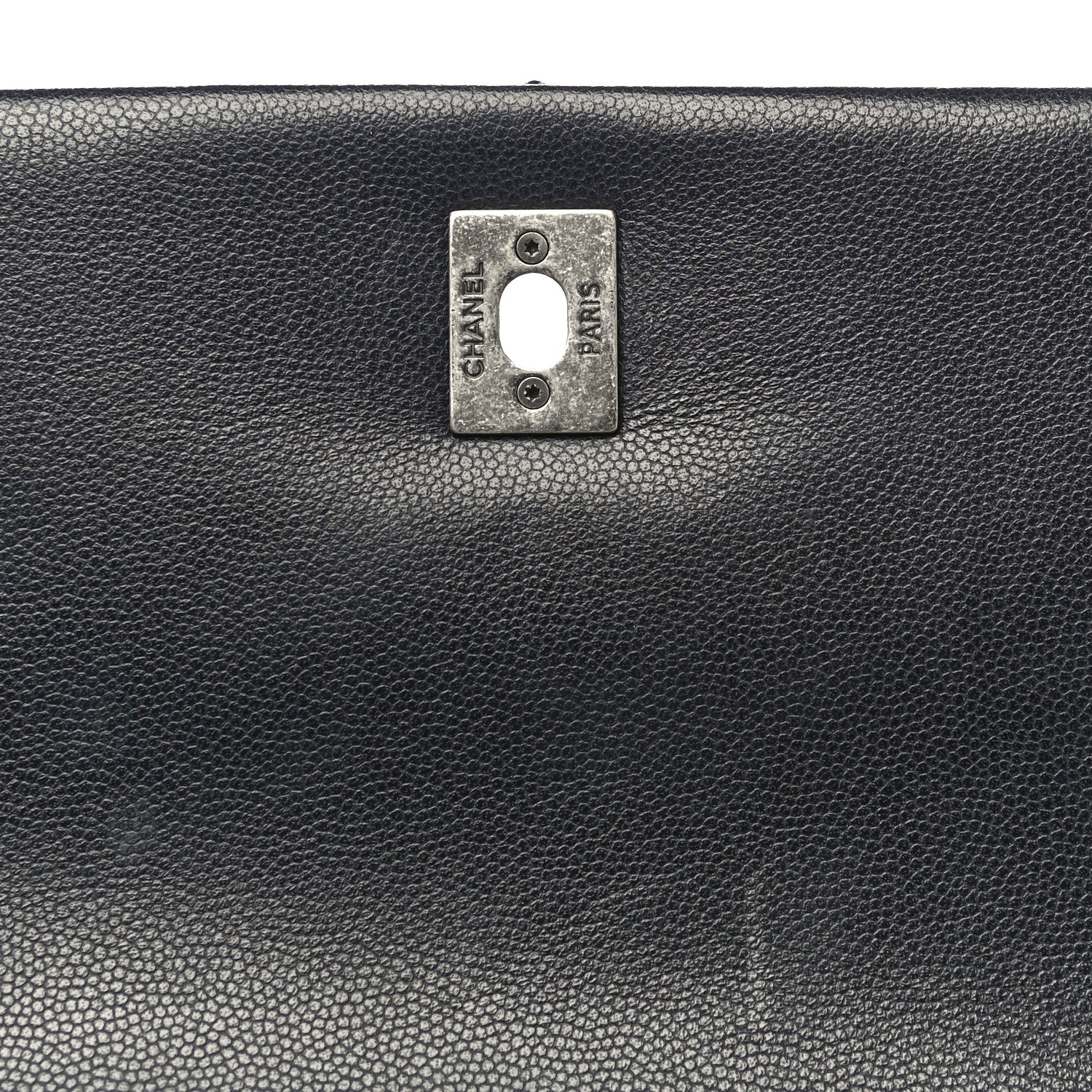 Chanel Caviar Quilted Medium Coco Handle Flap Navy Blue 13 of 14