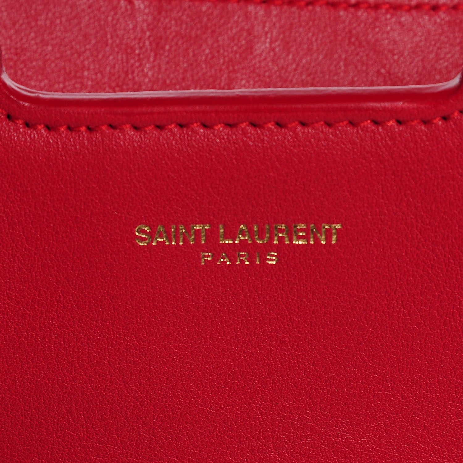 Saint Laurent Calfskin Baby Monogram Cabas Red 6 of 8