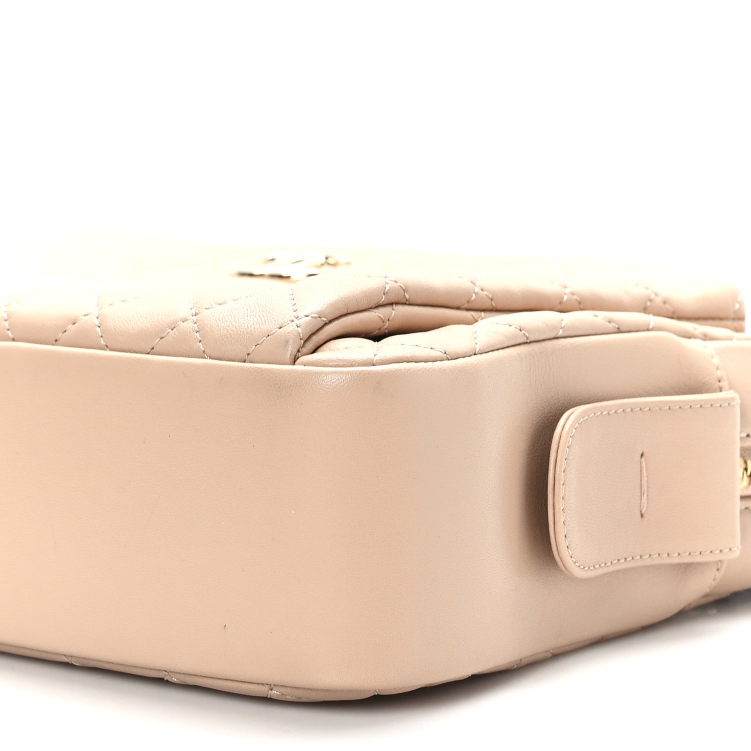 Chanel Lambskin Quilted Camera Case Beige 9 of 11