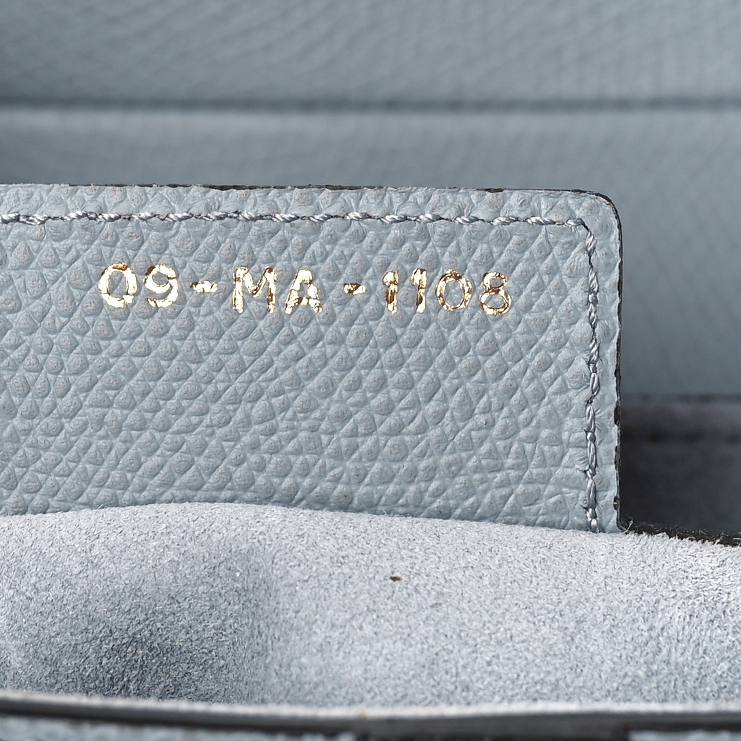 Grained Calfskin Saddle Bag Sky Blue