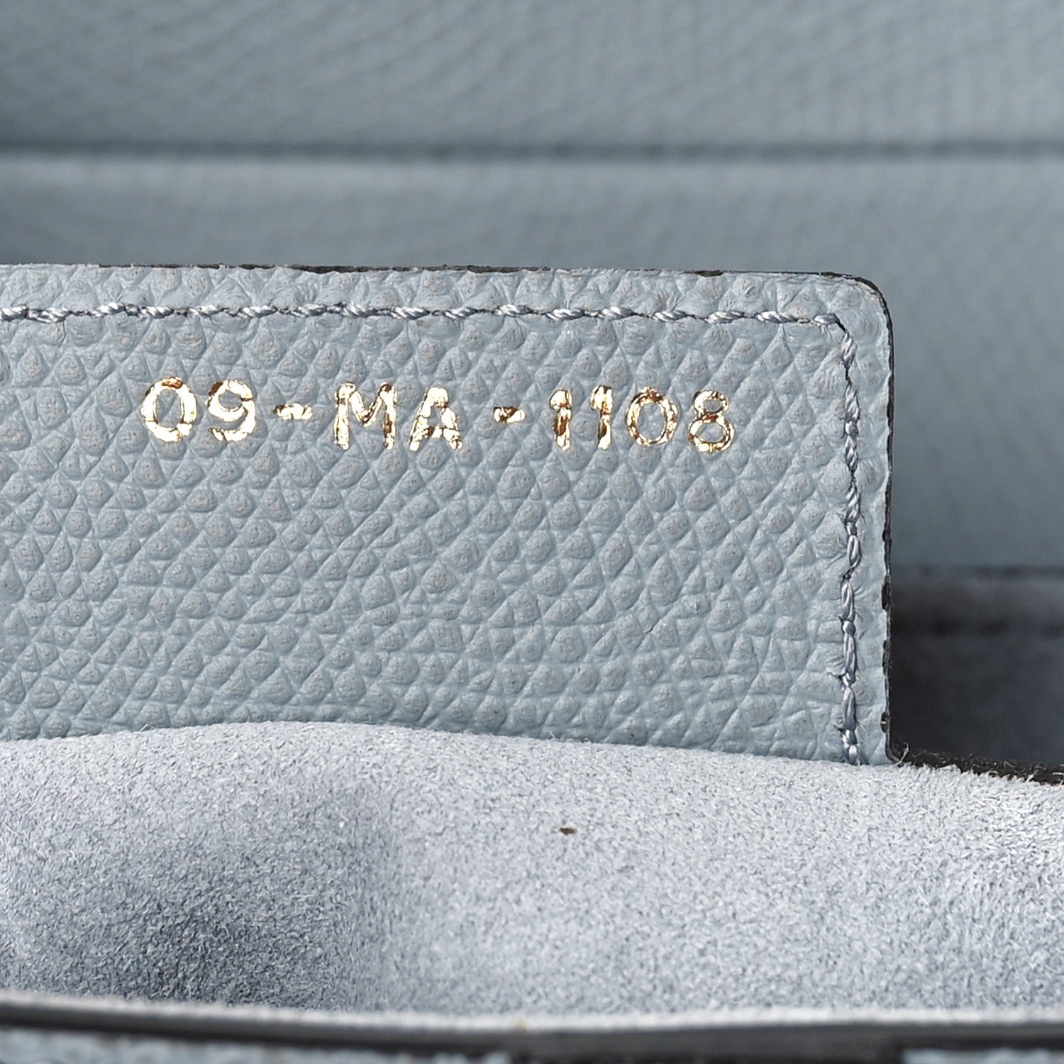 Christian Dior Grained Calfskin Saddle Bag Sky Blue 7 of 9