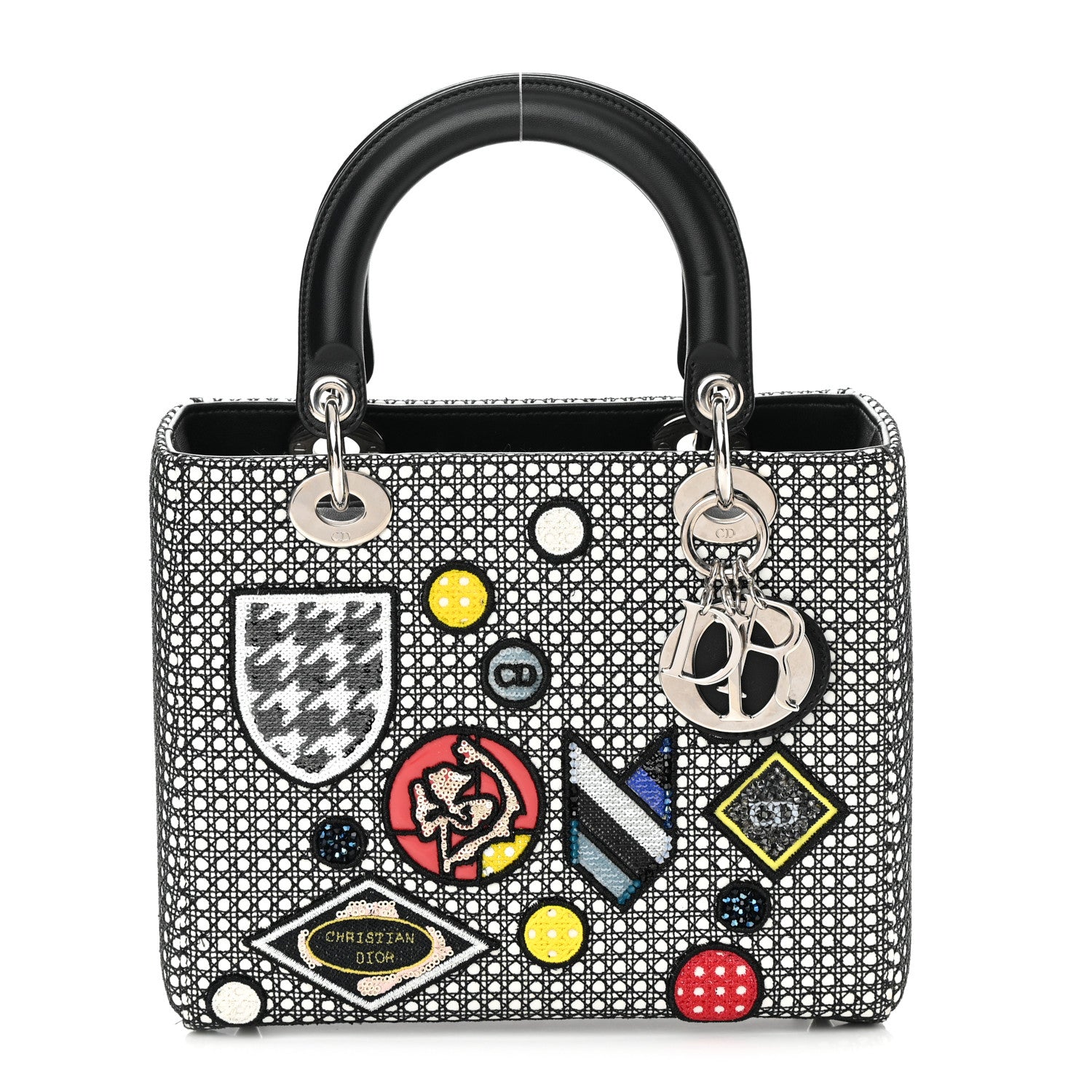 Christian Dior Micro-Cannage Smooth Calfskin Medium Lucky Badges Lady Dior Multicolor 1 of 13