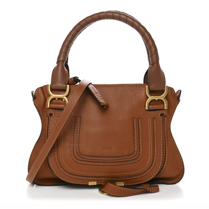 Chloe Calfskin Small Marcie Satchel Tan 1 of 12