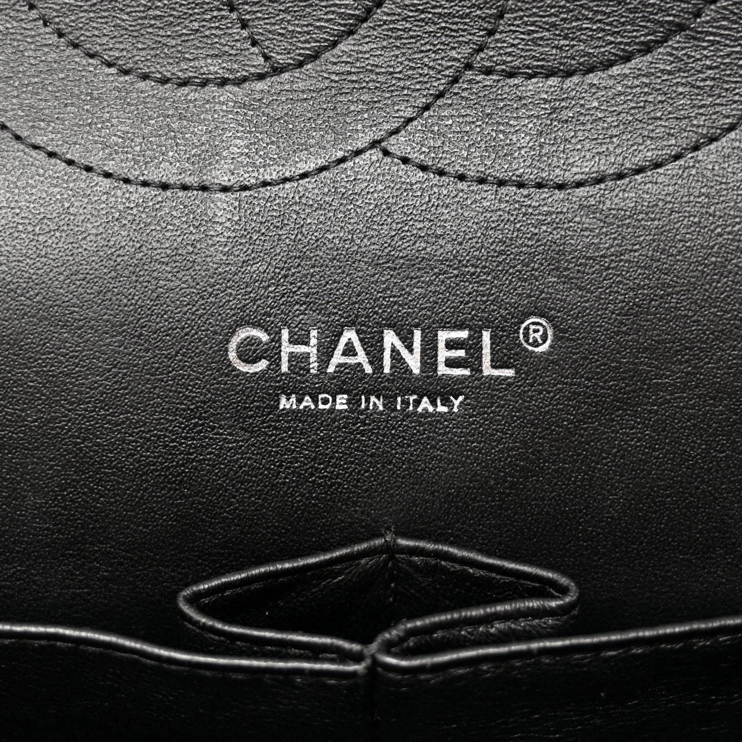 Patent Quilted Jumbo Double Flap Black
