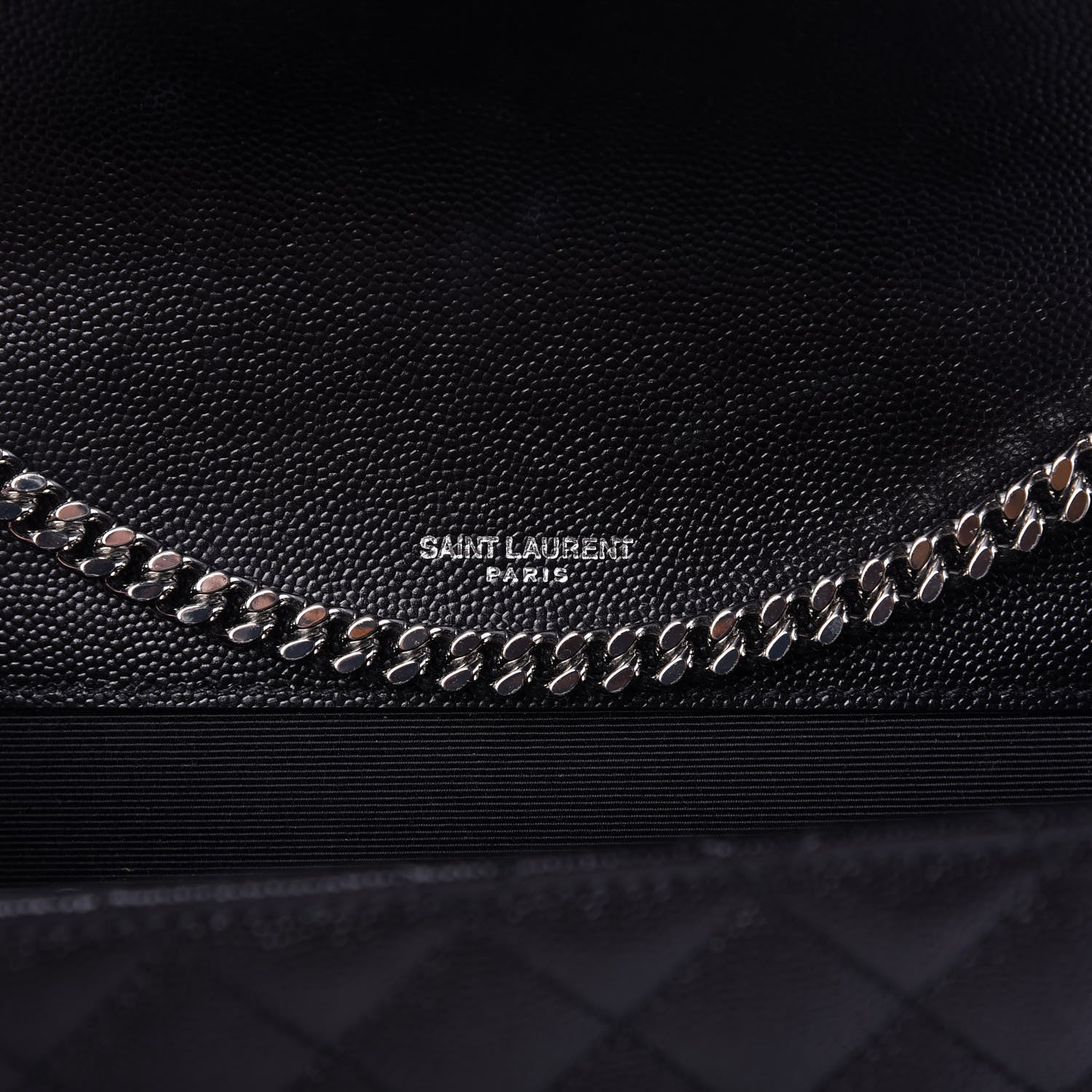 Saint Laurent Grain De Poudre Textured Mixed Matelasse Triquilt Small Monogram Satchel Black 8 of 10