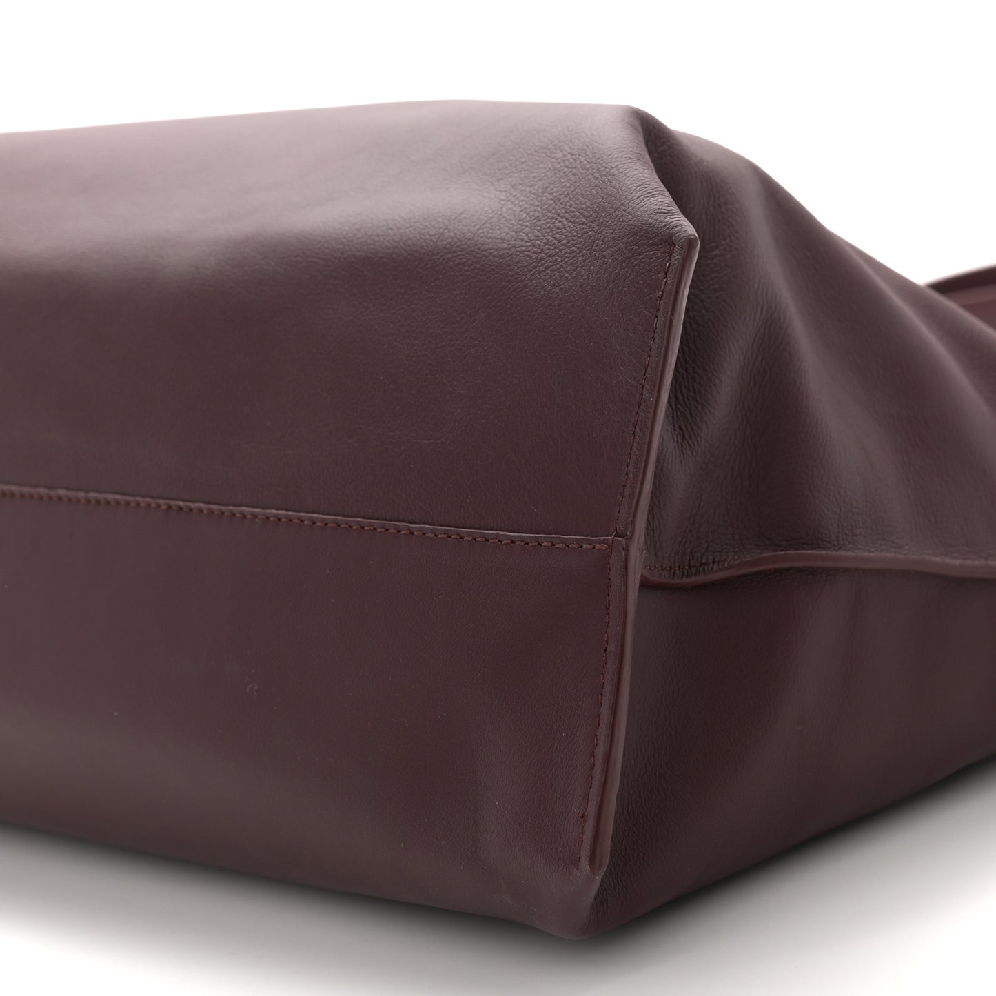 Calfskin Large Flamenco Knot Bag Dark Burgundy