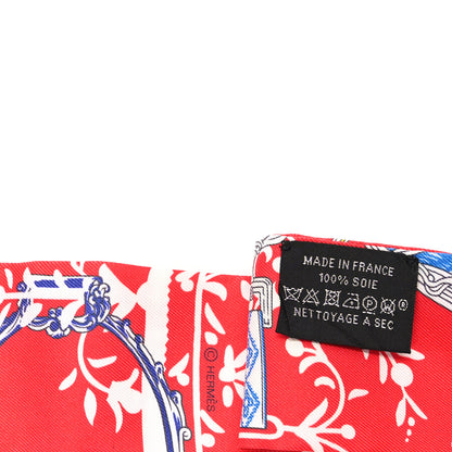 Hermes Silk Etriers Remix Twilly Rouge Vert Jaune 3 of 3