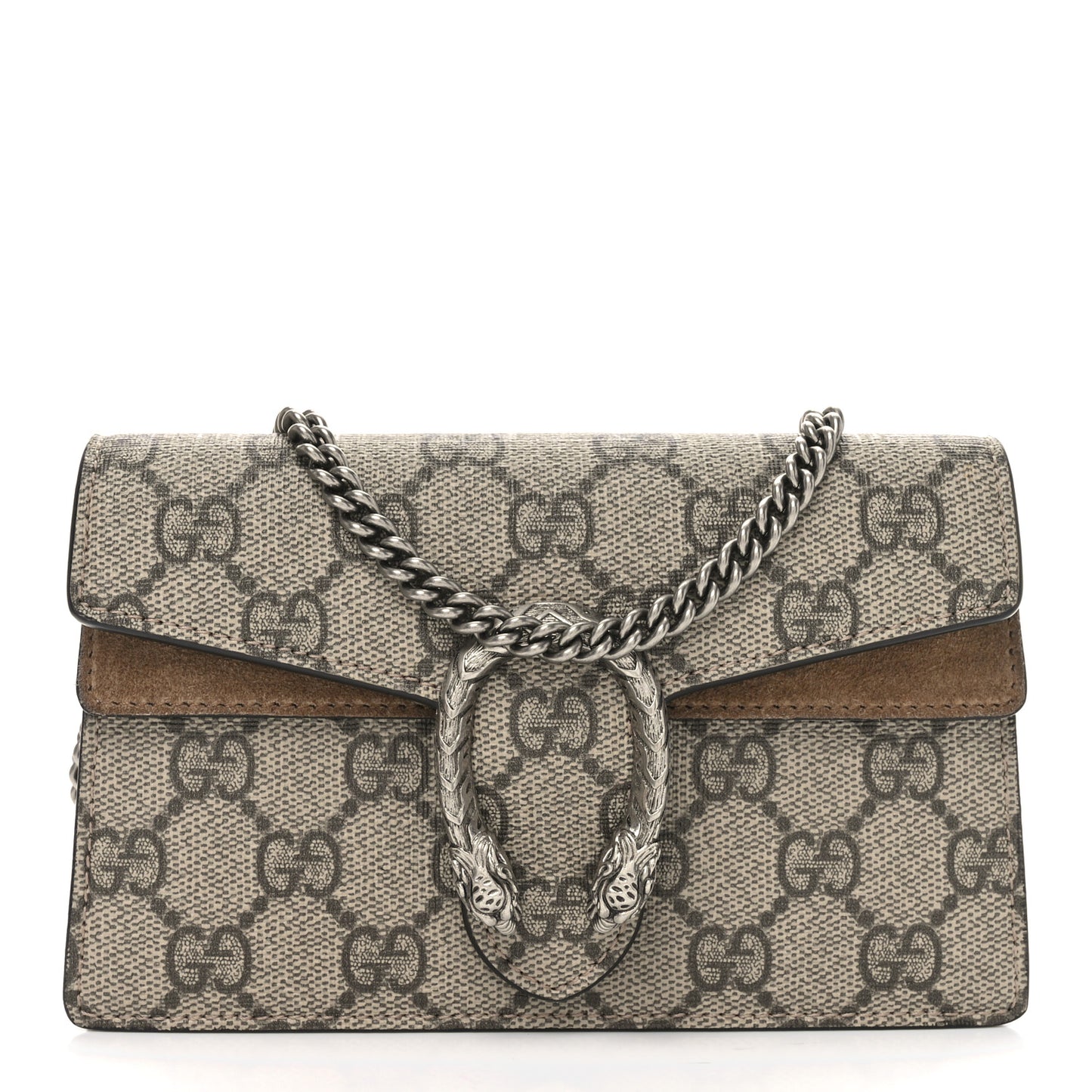 GG Supreme Monogram Super Mini Dionysus Shoulder Bag Taupe