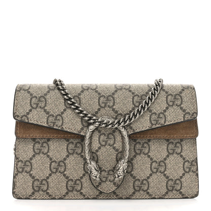 Gucci GG Supreme Monogram Super Mini Dionysus Shoulder Bag Taupe 1 of 10