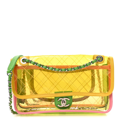 Chanel Lambskin PVC Quilted Mini Coco Splash Flap Yellow Green Pink 1 of 10