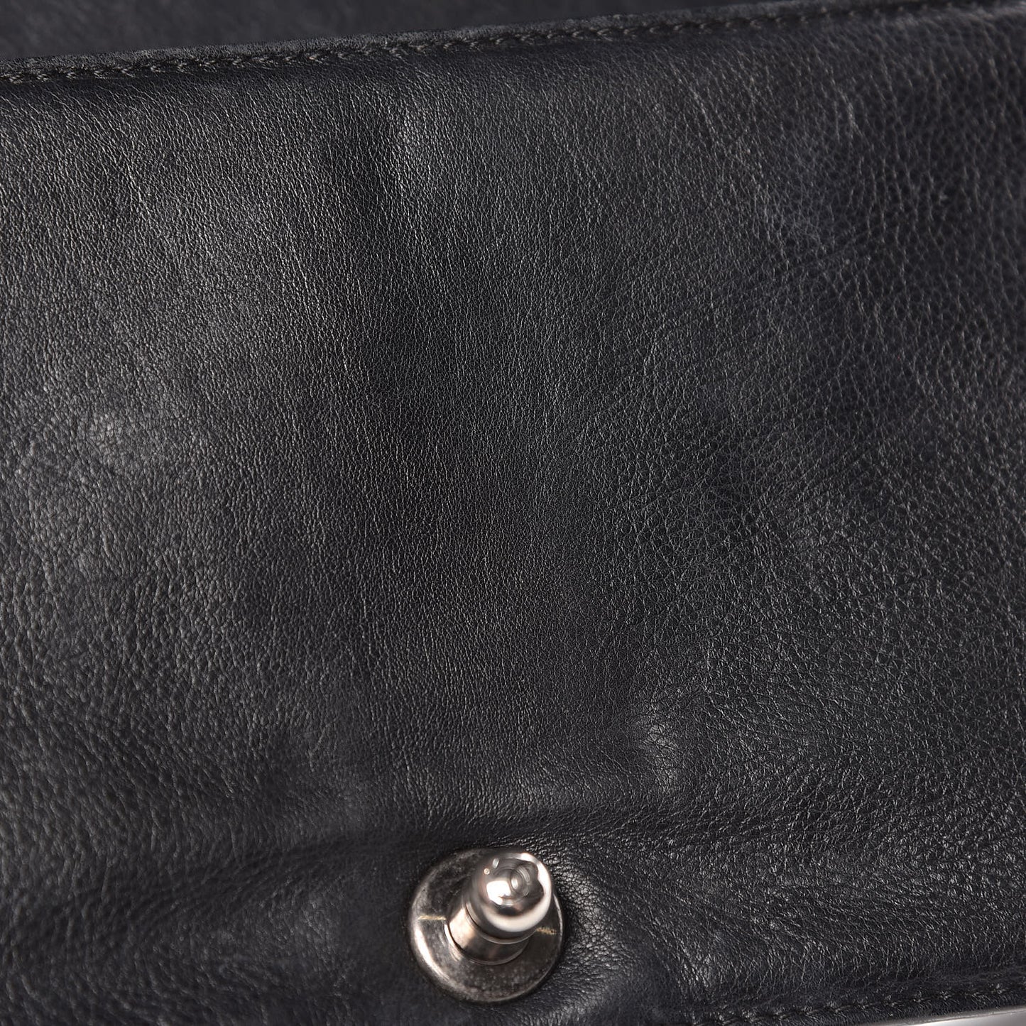Calfskin Crystal Embossed Medium Boy Flap Black