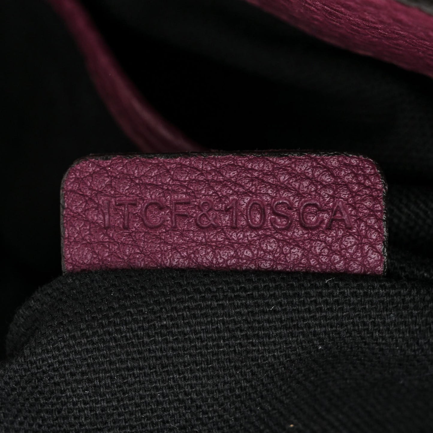 Grainy Calfskin House Check Small Banner Tote Elderberry