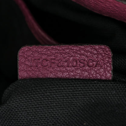 Burberry Grainy Calfskin House Check Small Banner Tote Elderberry 8 of 12