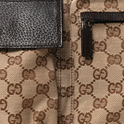Gucci GG Monogram Double Pocket Belt Bag Dark Brown 8 of 10