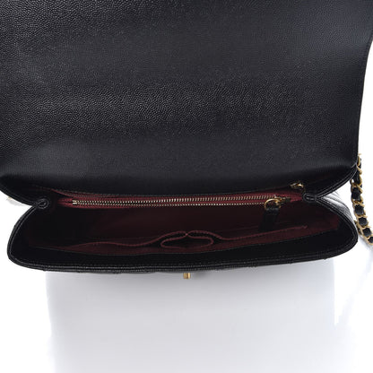 Chanel Caviar Chevron Quilted Small Coco Handle Flap Black 6 of 9