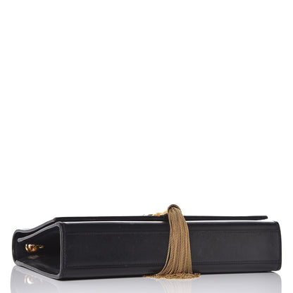 Saint Laurent Smooth Calfskin Medium Classic Monogram Kate Tassel Satchel Black 4 of 15