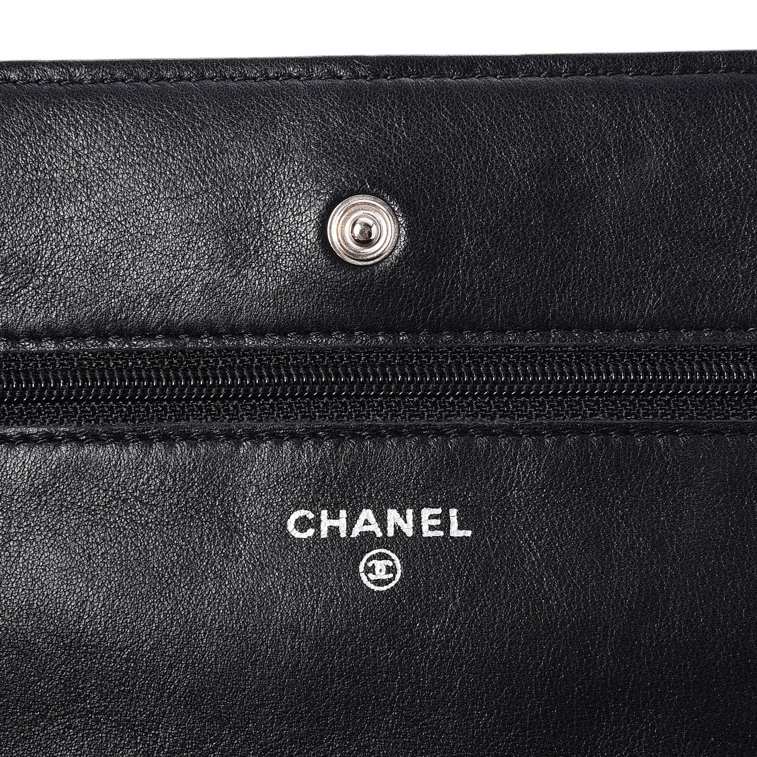 Chanel Patent Quilted Wallet On Chain WOC Black 6 of 9