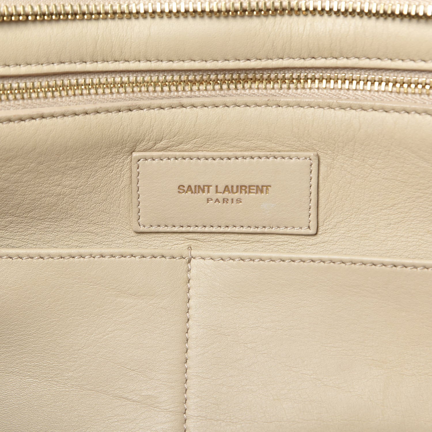 Saint Laurent Calfskin Medium Classic Y Cabas Beige 8 of 18