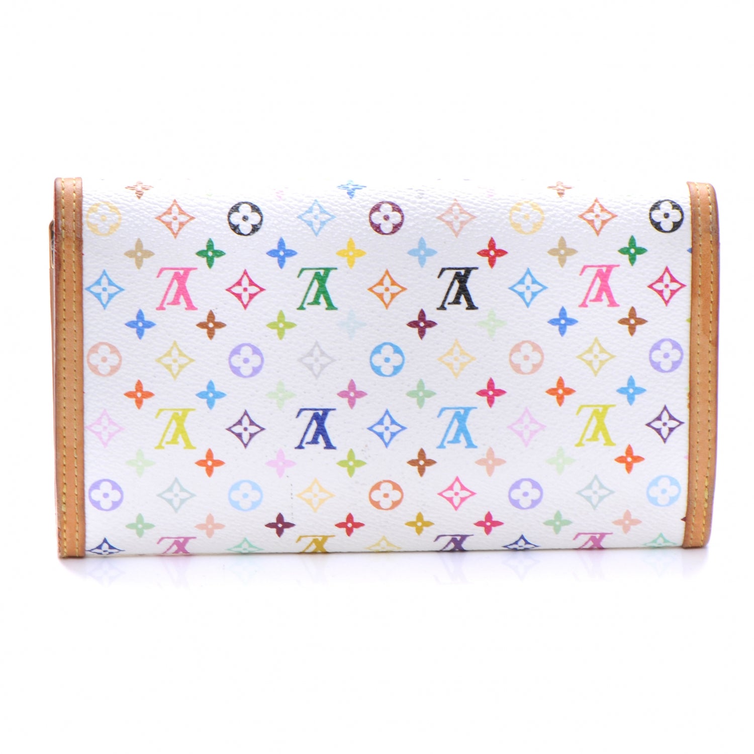 Louis Vuitton Monogram Multicolor Porte Tresor International Wallet White 3 of 8