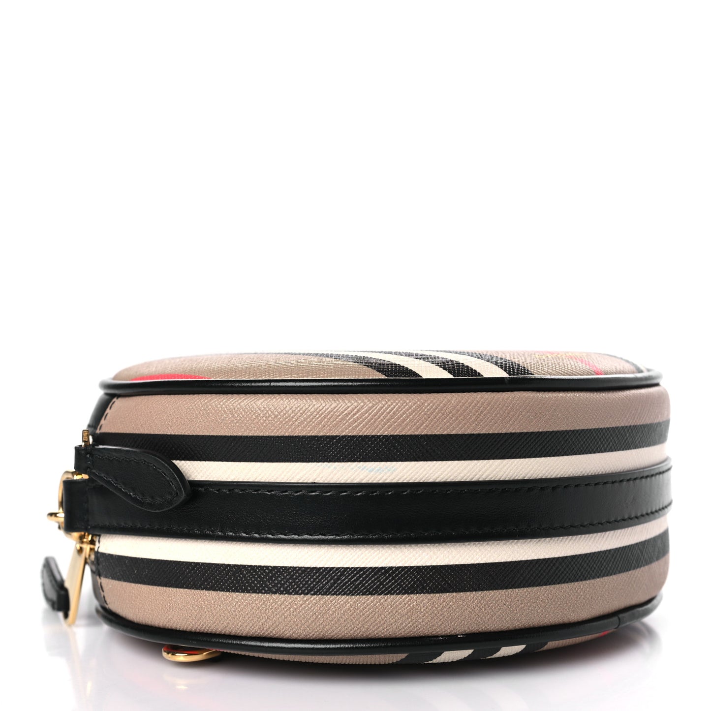 E-Canvas Calfskin Icon Stripe Louise Bag Archive Beige