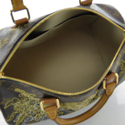 Louis Vuitton Monogram Dentelle Speedy 30 Gold 5 of 7