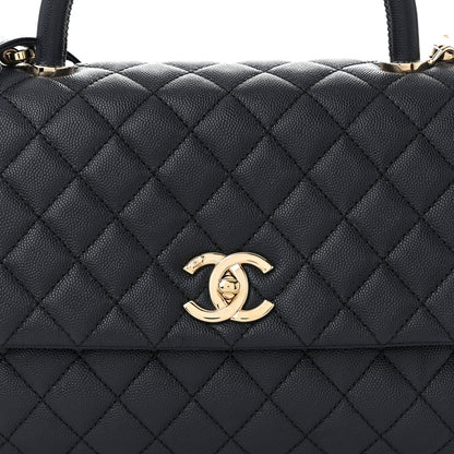 Chanel Caviar Quilted Small Coco Handle Flap Navy 8 of 10