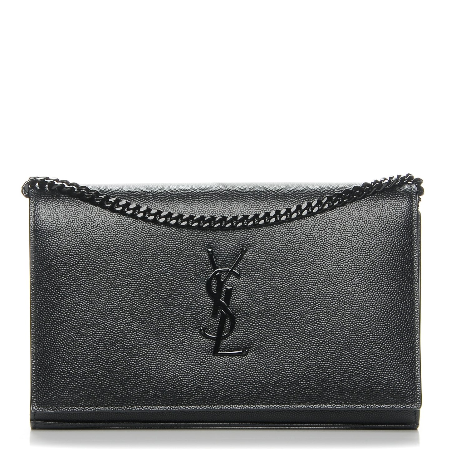Grain De Poudre Monogram Chain Wallet Black